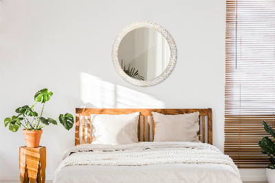 Miroir rond avec décoration Mandala indien