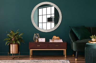 Miroir rond avec décoration Mandala indien