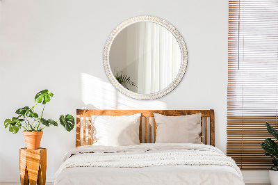 Miroir rond avec décoration Mandala indien