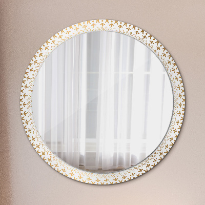Miroir rond avec décoration Mandala indien