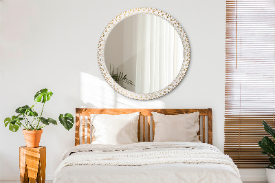 Miroir rond avec décoration Mandala indien