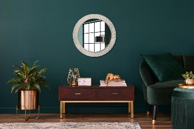 Miroir rond avec décoration Mandala indien