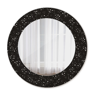 Miroir rond avec décoration Points chaotiques