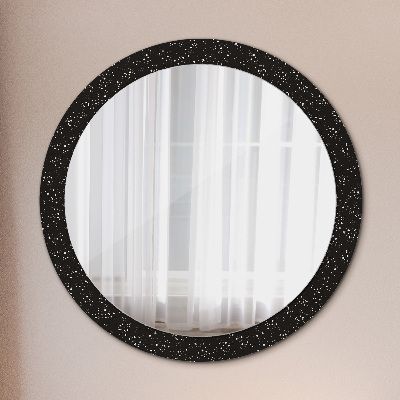 Miroir rond avec décoration Points chaotiques