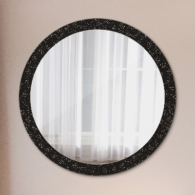 Miroir rond avec décoration Points chaotiques