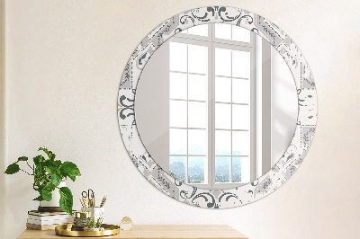 Miroir rond avec décoration Carreaux rétro