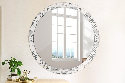 Miroir rond avec décoration Carreaux rétro