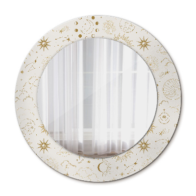 Miroir rond imprimé Modèle ésotérique mystique