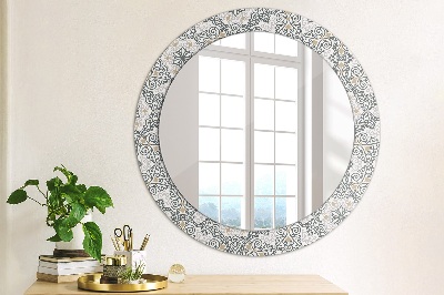 Miroir rond avec décoration Ornements géométriques