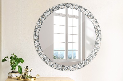 Miroir rond avec décoration Ornements géométriques