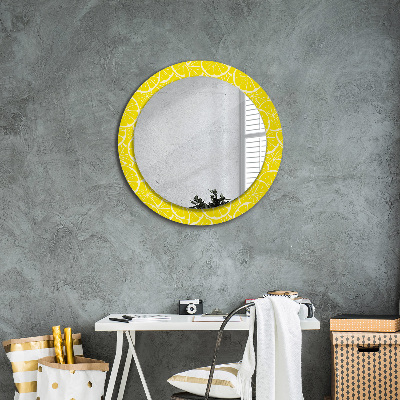 Miroir rond imprimé Motif citron