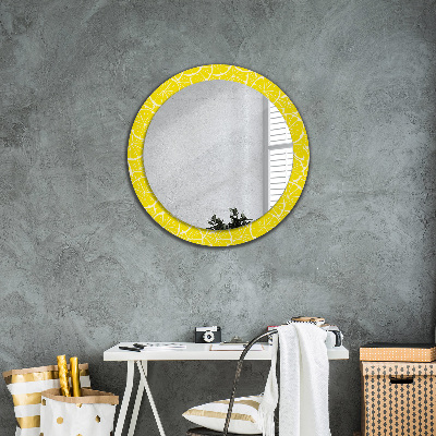 Miroir rond imprimé Motif citron