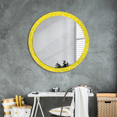 Miroir rond imprimé Motif citron