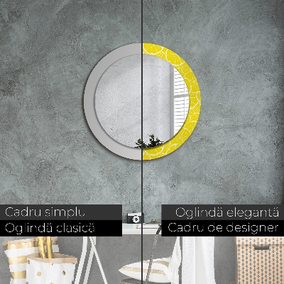 Miroir rond imprimé Motif citron