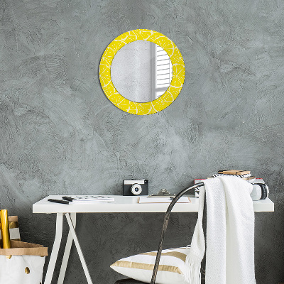Miroir rond imprimé Motif citron