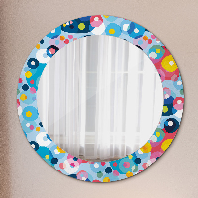 Miroir rond avec décoration Épines colorées