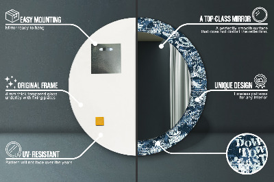 Miroir rond imprimé Collage de new york