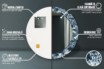 Miroir rond imprimé Collage de new york