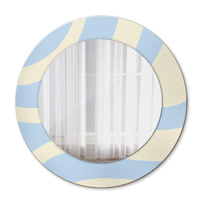 Miroir rond avec décoration Forme abstraite