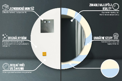 Miroir rond avec décoration Forme abstraite