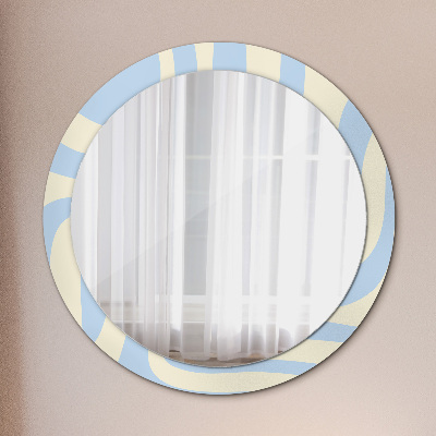Miroir rond avec décoration Forme abstraite