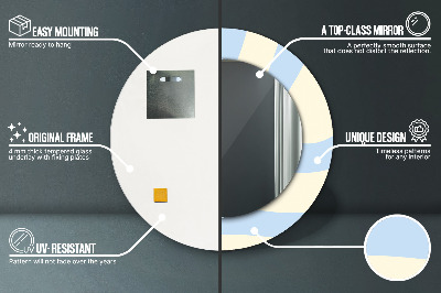 Miroir rond avec décoration Forme abstraite
