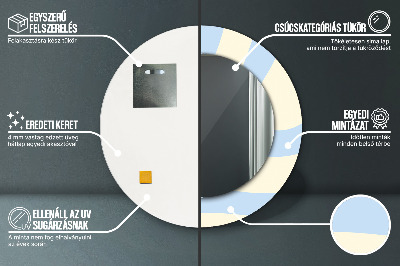 Miroir rond avec décoration Forme abstraite