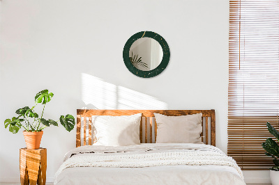 Miroir rond avec décoration Feuilles dorées délicates
