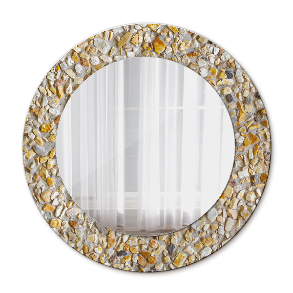 Miroir rond imprimé Motif terrazzo