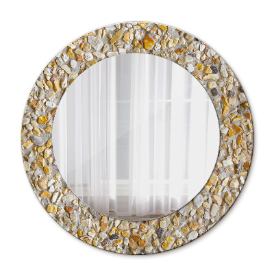 Miroir rond imprimé Motif terrazzo