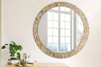Miroir rond imprimé Motif terrazzo