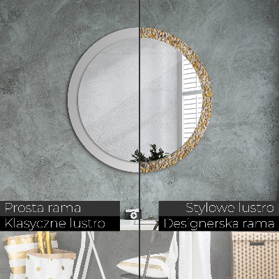 Miroir rond imprimé Motif terrazzo