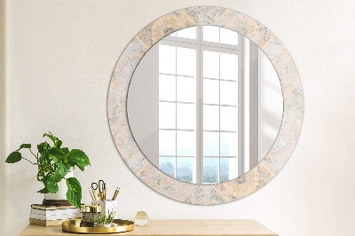 Miroir rond avec décoration Mosaïque minable