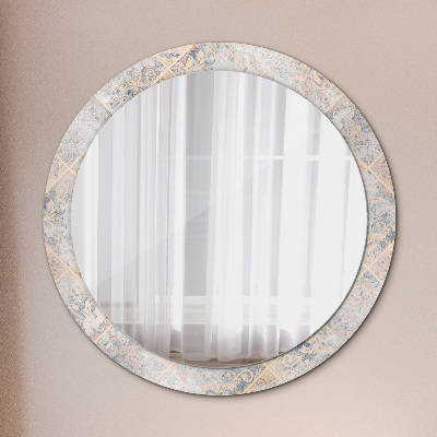 Miroir rond avec décoration Mosaïque minable