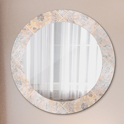 Miroir rond avec décoration Mosaïque minable