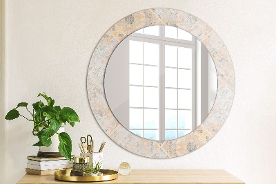 Miroir rond avec décoration Mosaïque minable