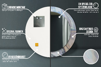 Miroir rond imprimé Texture holographique