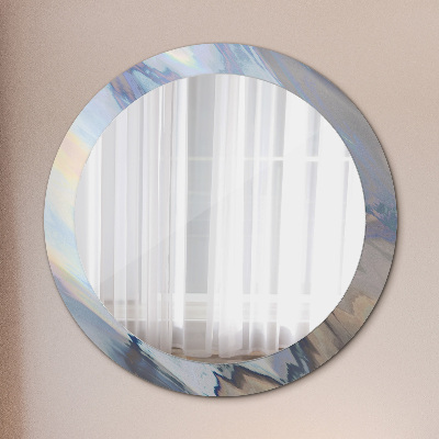 Miroir rond imprimé Texture holographique