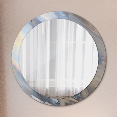 Miroir rond imprimé Texture holographique