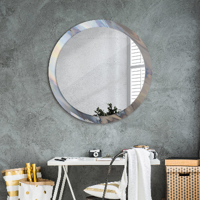 Miroir rond imprimé Texture holographique