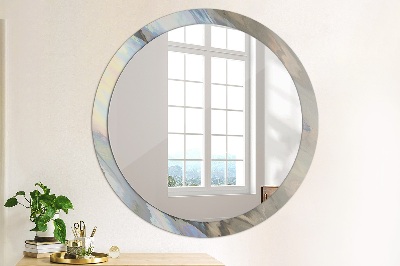 Miroir rond imprimé Texture holographique