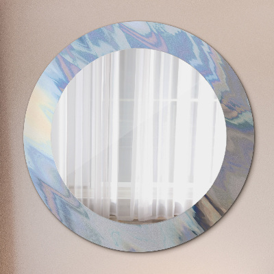 Miroir rond imprimé Texture holographique