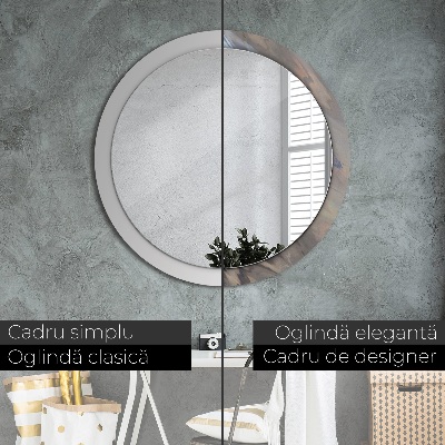 Miroir rond imprimé Texture holographique