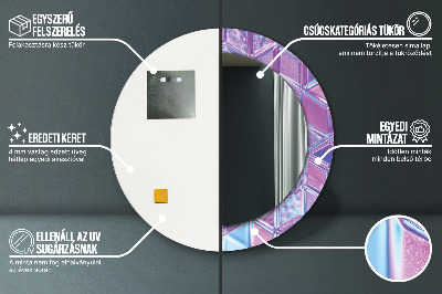 Miroir rond imprimé Abstrait surréaliste