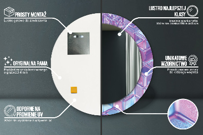 Miroir rond imprimé Abstrait surréaliste