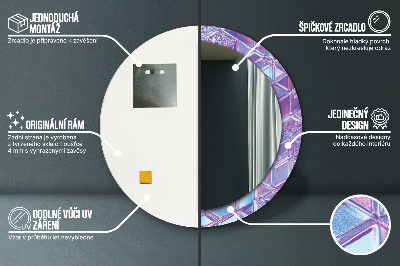 Miroir rond imprimé Abstrait surréaliste