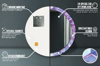 Miroir rond imprimé Abstrait surréaliste
