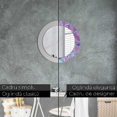 Miroir rond imprimé Abstrait surréaliste