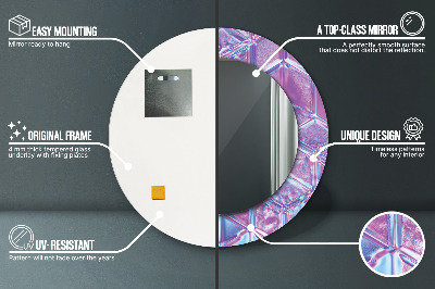 Miroir rond imprimé Abstrait surréaliste