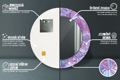 Miroir rond imprimé Abstrait surréaliste